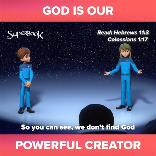9.7K views · 963 reactions | Chris and Joy explained that God is real. They declared with all their hearts that He exists—and they shared it so clearly! ✨ . . . . . SUPERBOOK Bringing Bible Stories and Jesus' love to kids everywhere Series + App + Academy + Outreach | Superbook | Facebook