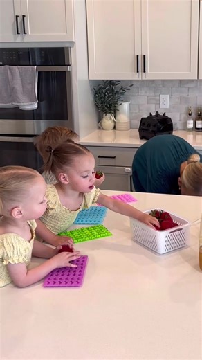 Viral homemade FRUIT SNACKS🍓🍯 Recipe： Handful of strawberries 1⧸4 cup honey 1⧸2 cup apple juic #triplets #baby #momlife #motherhood #mom #family | Maddy
