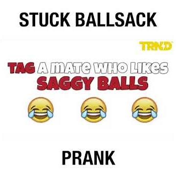 Stuck ball sack prank!