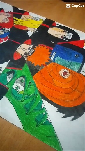 all Akatsuki drawing 💀 #anime #animeedit #animeart #naruto #animeartist #animeartwork