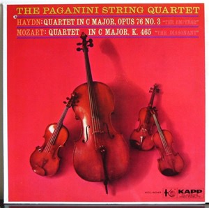 Haydn, Mozart, The Paganini String Quartet - Quartet In C Major, Opus 76 No. 3 "The Emperor" / Quartet In C Major, K. 465 "The Dissonant"
