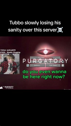 Tubbo losing sanity on Purgatory server - Behind the scenes