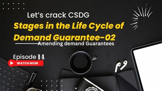 Amending Demand Guarantees and StandBy LC | Dr Nithya Mohan (CDCS, CSDG, CTFP, CCFE)