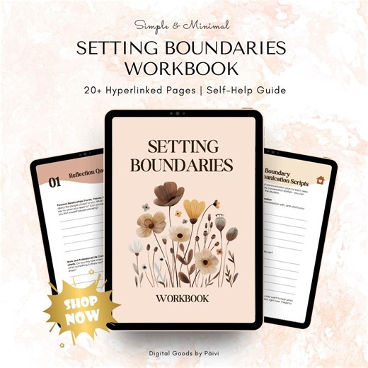 Setting Boundaries Workbook: Self-care Journal and Mental Health & Personal Development (printable PDF) - Etsy