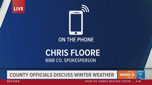 Watch: Macon-Bibb County spokesperson speaks to 13WMAZ about snowfall in Central Georgia