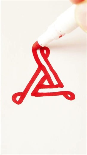 How do draw a 3D triangle! #3dart #illusion #satisfying