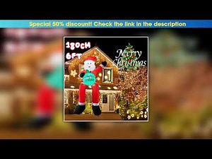 Hands-on Christmas Inflatables Outdoor Decorations, Xmas Inflatable Sitting Elf/Snowman/Santa Claus