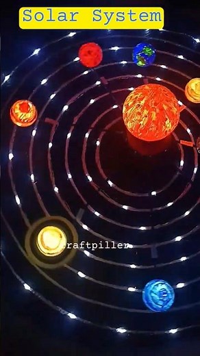 solar system working model with led lights for science exhibition -rotation | craftpiller