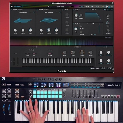 Evolving Arpeggio with Bouncy Delay | Free Pigments
