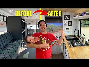 Amateur builder turns shuttle bus into beautiful tiny home (BUS CONVERSION FULL TIMELAPSE)
