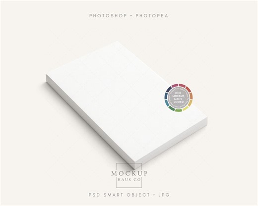 4x6 Notepad Mockup PSD | Note Pad Mockup With Realistic Edge and Color-changing Background - Etsy UK