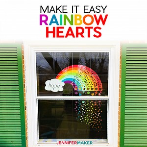 Rainbow of Hearts Window: Show Your Love & Support!
