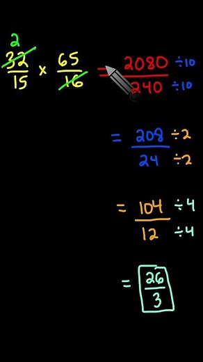 Multiplying Fractions the FAST WAY #atiteas