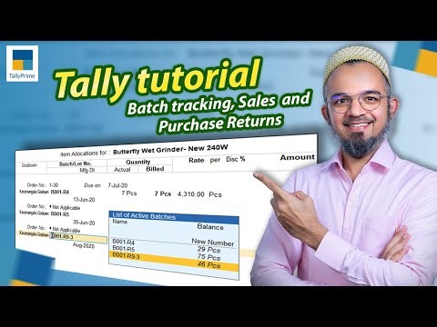 Tally Tutorial | Batch Tracking with Sales and Purchase Returns #tally
