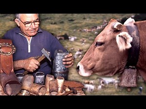 Iron cowbells to detect cattle in the mountains. Casting and manual sound calibration
