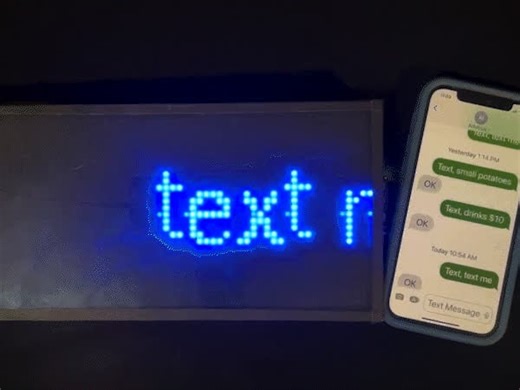 Scroll an SMS Text Message on your RGB Matrix