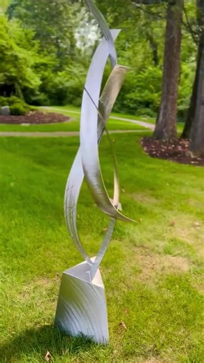 Modern Stainless Steel Sculpture, Outdoor Abstract Metal Work for Garden and Home - Etsy