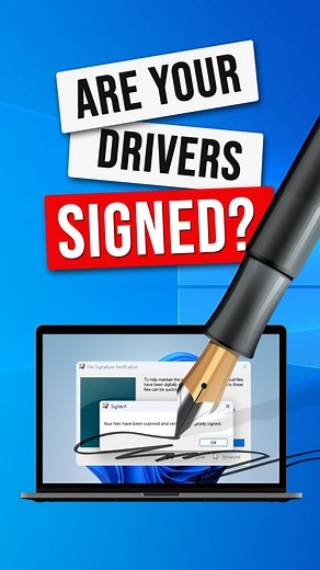 147K views · 2.9K reactions | Are your drivers signed? Sigverif, or the Signature Verification Tool, is a tool that allows users to manually verify that their installed drivers have not been modified since testing. #pctips #pctricks #rtctutorials #sigverif | RTC Tutorials | Facebook
