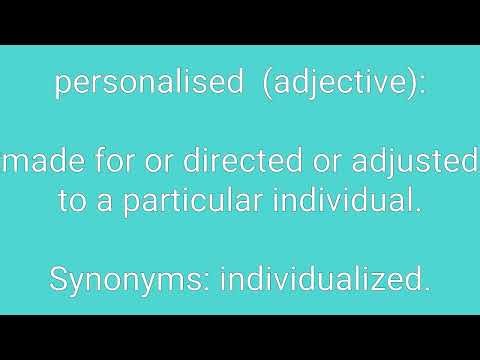 Personalised Definition & Meaning