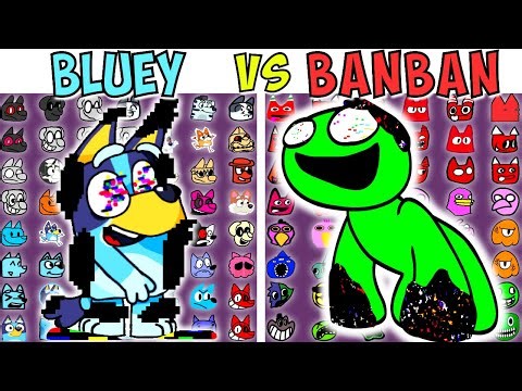 FNF Character Test | Gameplay VS My Playground | ALL Bluey VS Banban Test