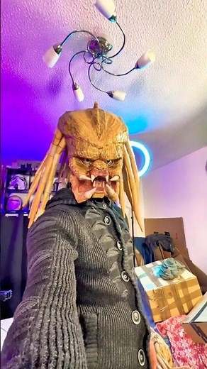 Scary Cardboard Masks #predator #aliens