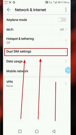 how to change data from sim1 to sim2 in Huawei #shorts