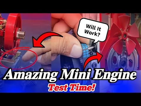 Tiny Engine, Big Power! 😳|Mini Engine Full Test Run!#miniengine #mechanic #viralvideo #foryourpage