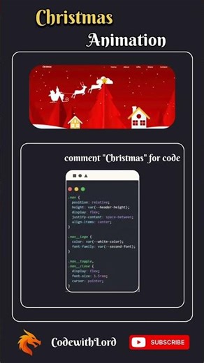 Build a Christmas Animation with CSS! 🎅💻 #shorts