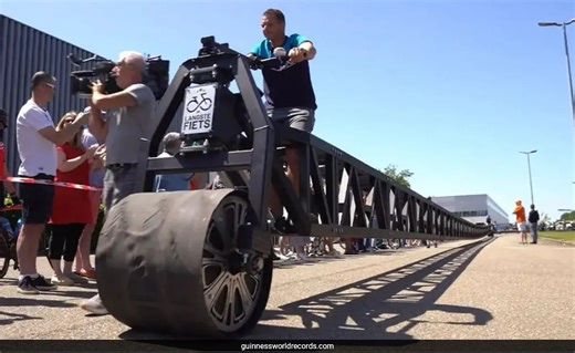 Watch: Dutch Team Builds World's Longest Bicycle At 180 Feet, 11 Inches