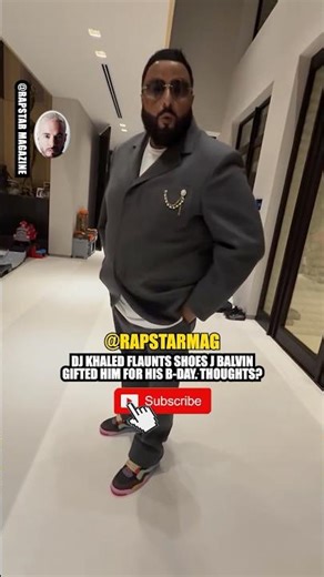 Dj Khaled’s Custom Jordan Shoes From J Balvin. Thoughts? 🤔👀💯 #DjKhaled #JBalvin #HipHop