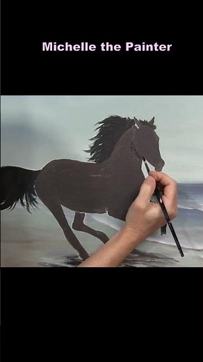 Beach Horse #art #acrylicpaintingtechniques #acrylicpaintingtutorial
