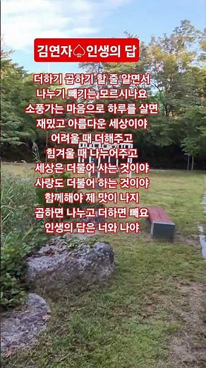 #김연자 #인생의답 #트로트 #신곡 #가요 #노래가사