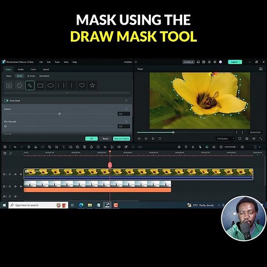 Mask using the new Pen Tool in Filmora 12 @Wondershare Filmora Video Editor