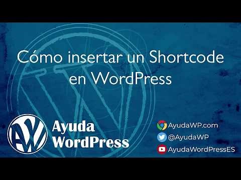 Cómo insertar un shortcode en WordPress