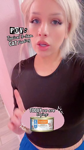 19K views · 427 reactions | LATE NIGHT FINDS.. y'all know we are trying to find NEW CAT FOOD brands for my girl & this WHOLE month you guys gonna get tired of me with this but NI MODO 北 TONIGHT we tried "INSTINCT" and it got APPROVED. she licked that plate clean. 李 | Ms Krazie | Facebook