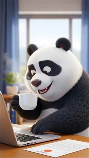 Office Mein Panda 😂💻 | Funny Working Panda | Viral Comedy Short #ytshorts #shorts