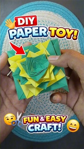 DIY Paper Toy That Spins 🤯🔥 Easy Origami Craft in 1 Minute #Shorts #diy #trending #viral #viralcraft