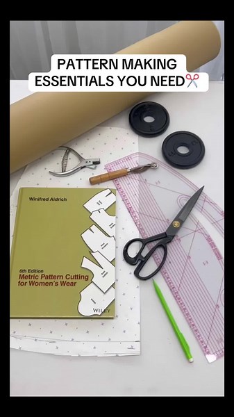 Want to learn how to make your own patterns? These are the only tools you will ever need✂️ Follow the link in my bio #onlinefashionacademy #learnhowtomakeclothes #makingclothes #sewingtutorials #patternmakingforfashiondesign