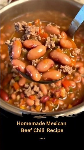 Homemade Mexican Beef Chili 🌶️🥩