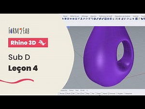 Rhino 3D : Sub D 1ers pas - Leçon 4