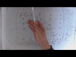 Algèbre linéaire - Exemple 1 de calcul de déterminant d'une matrice tridiagonale