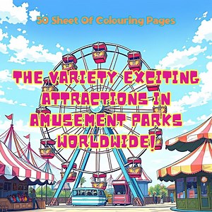 50 Coloring Pages of the Variety Exciting Attractions in Amusement Parks Worldwide-kids Coloring Sheet, Instant Download, Printable PDF File - Etsy