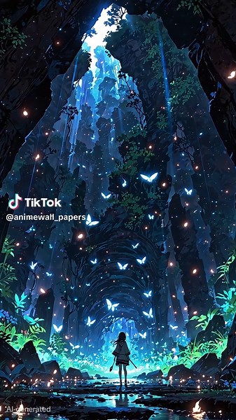 Cavern Butterfly 4K Anime Wallpaper Experience