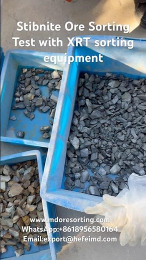 Stibnite ore sorting experiment with XRT sorting machine #oresorting #xrt #xrtsorter