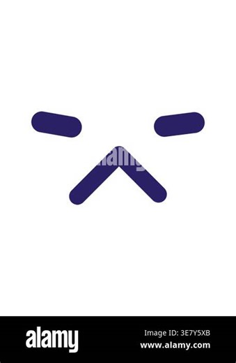 pressure popping animation of a simple annoyed face icon Stock Video Footage - Alamy