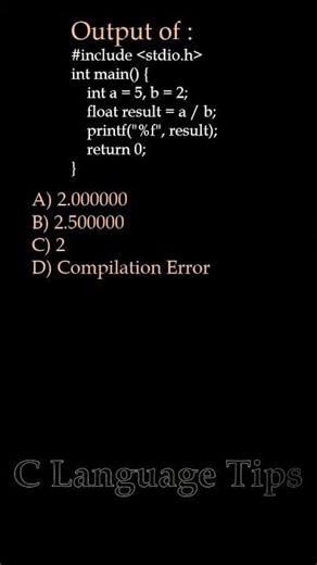 C Language Q&A Series (Q21) | C Programming Basics Explained | #shorts