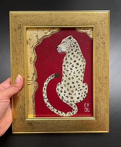Original Leopard Painting Jaguar Panther Artwork Wild Cat Cheetah Leopard Art Endangeredanimal Colorful Leopard Zoo Art Framed Shelf Art - Etsy