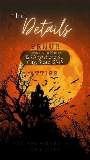 Halloween Party Invitation | Editable Digital Video Invite #editabletemplate #halloweeninvitation