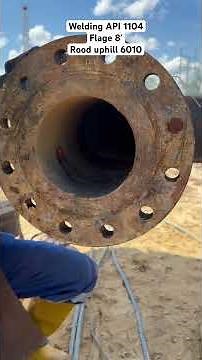 Welding API 1104 flange 8’ rood uphill 6010 #welding #welder #pipelining #fyp #trending