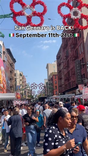 San Gennaro is BACK! 🎉 Join us in Little Italy for pastries, music, and dancing all feast long at Ferrara Bakery 💃🍰🇮🇹 #sangennaro #italianfeast #cannoli #pastries #littleitaly #littleitalynyc #grandstreet #nyc #nyceats | Ferrara Bakery & Cafe